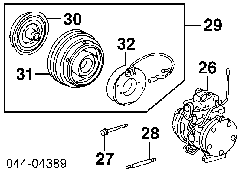 Компресор кондиціонера 883204205084 Toyota