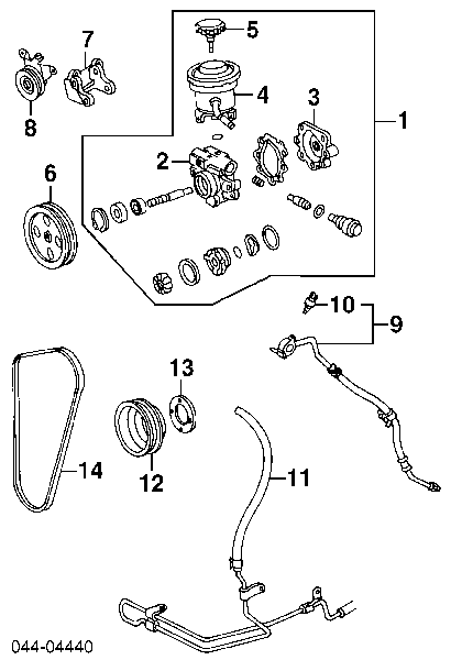 4432060260 Toyota Насос гідропідсилювача