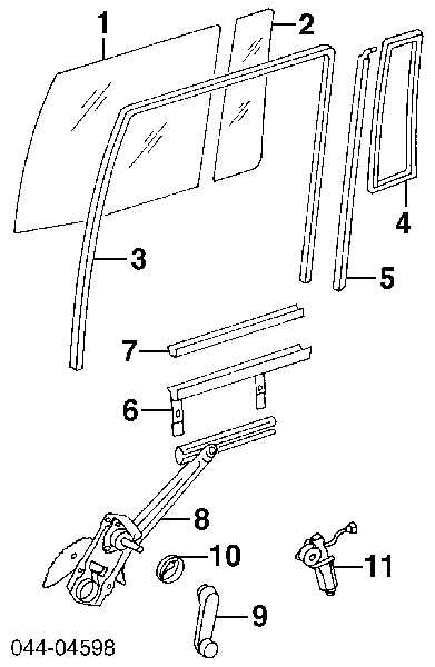 Механізм стеклопод'емника двері задньої, лівої на Toyota Land Cruiser (J8)