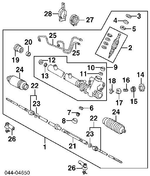 Втулка кріплення кермової рейки на Toyota RAV4 (SXA 10)