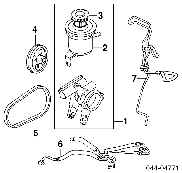 4432020153 Toyota Насос гідропідсилювача