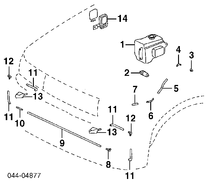 Зворотній клапан омивача лобового скла Toyota Corolla (E8) (Тойота Королла)