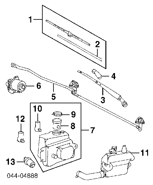 Бачок омивача скла 8531560150 Toyota