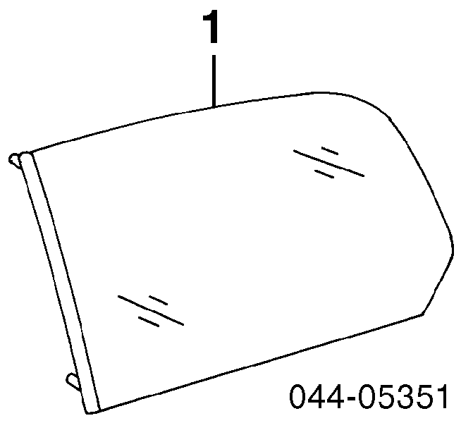 AB30521A XYG скло багажного відсіку, ліве