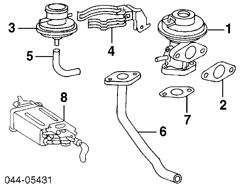 Клапан EGR, рециркуляції газів Toyota RAV4 1 (XA) (Тойота Рав4)