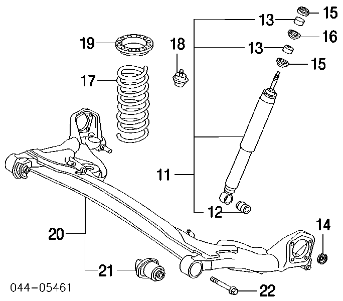 Втулка амортизатора заднього Toyota RAV4 1 Cabrio (SXA 10) (Тойота Рав4)