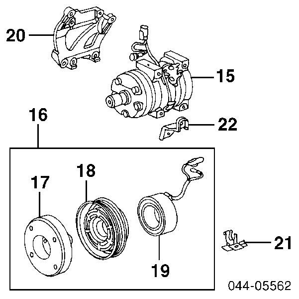 Компресор системи кондиціювання Toyota 883200C010 ціна, від 304.05 USD