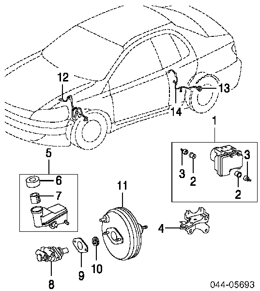 Бачок головного гальмівного циліндру (гальмівної рідини) Toyota Echo (Тойота Echo)