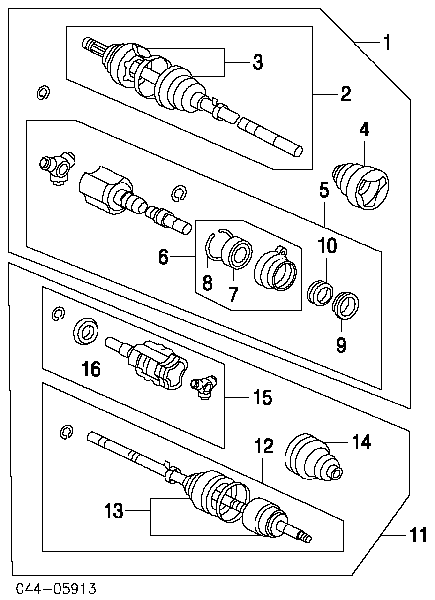 ШРУС зовнішній передній 4342020560 Toyota