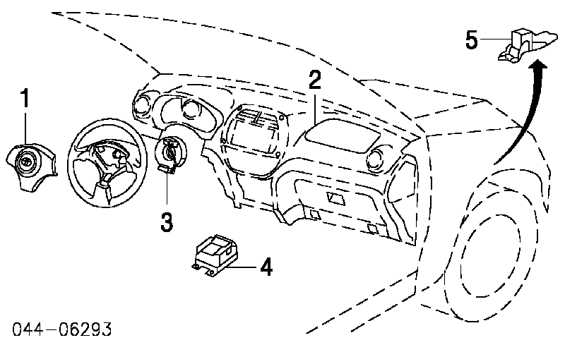Подушка безпеки, водійська, AIRBAG Toyota RAV4 2 (XA2) (Тойота Рав4)