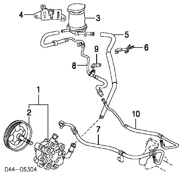 Бачок насосу гідропідсилювача керма Toyota RAV4 2 (XA2) (Тойота Рав4)