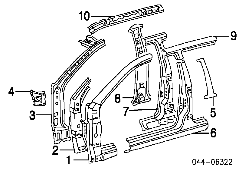 6141242130 Toyota Поріг зовнішній лівий