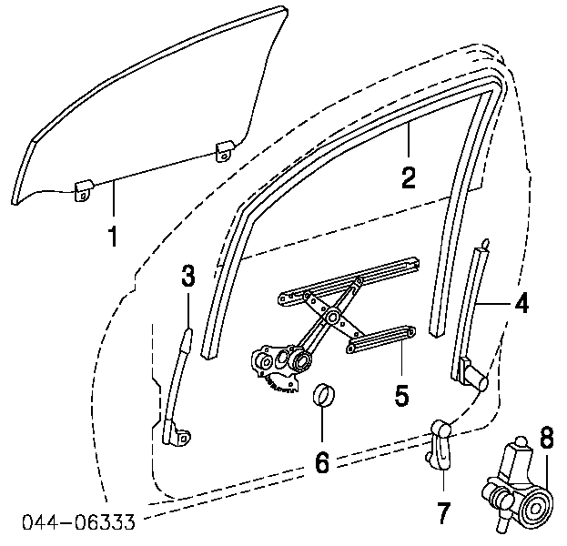Двигун склопідіймача двері передньої, лівої Toyota RAV4 2 (XA2) (Тойота Рав4)