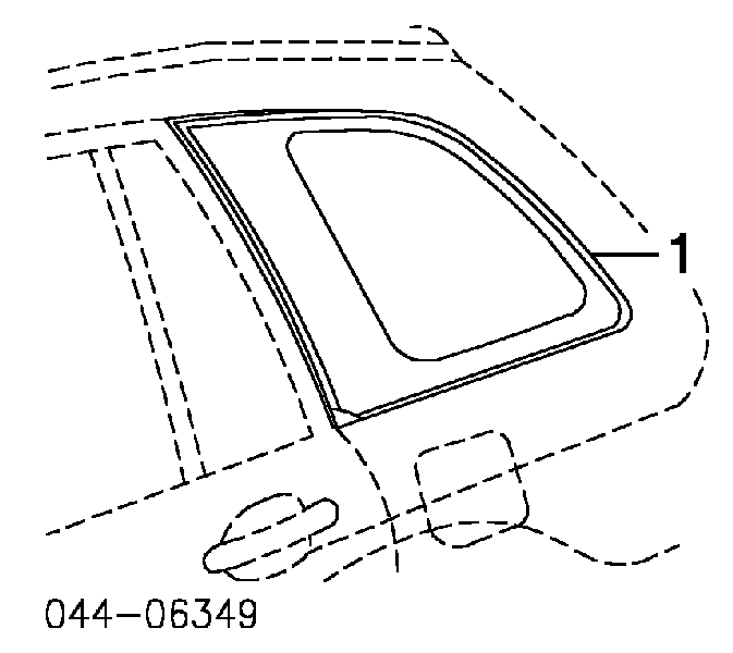  Скло багажного відсіку, праве Toyota RAV4 2