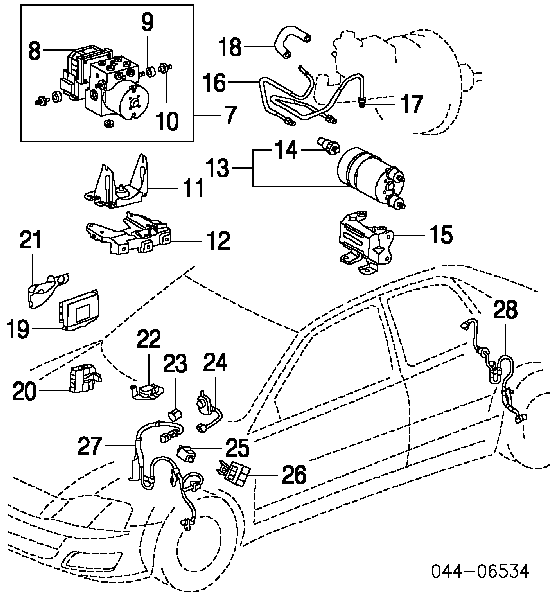 Сигналізація припинення дії гальм, аварійна Toyota 8963707010