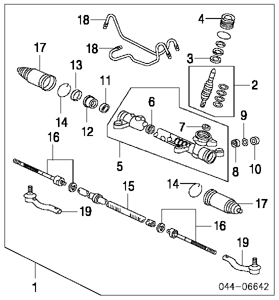 Купити 4553532070 Toyota Пильник рульового механізму/рейки, лівий