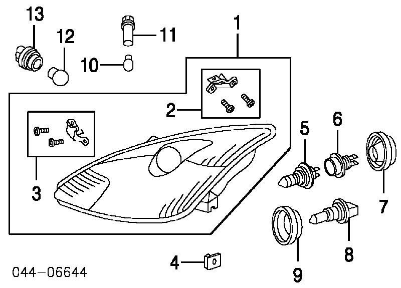 Цоколь лампи в фару 9007560004 Toyota