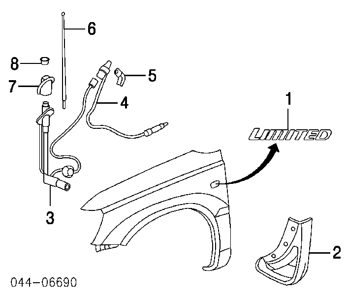 Купити 86309AA042 Toyota Шток антени