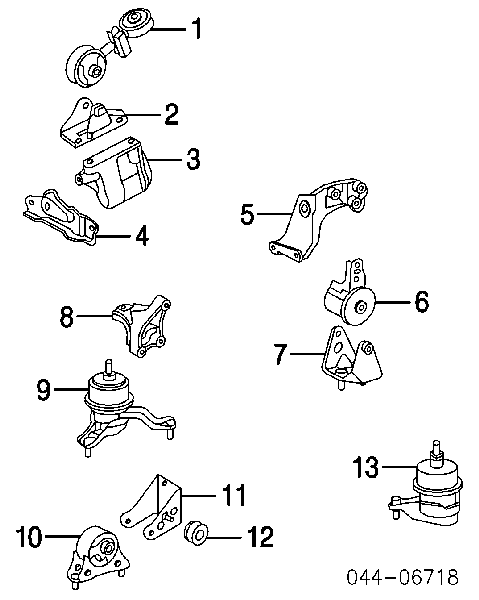 1236228020 Toyota Права подушка мотора