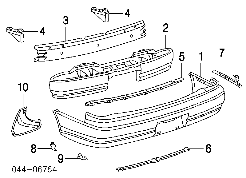 7662639305 Toyota Бризговик задній, лівий