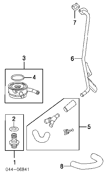 Кільце пробки кришки масляного фільтра на Toyota RAV4 (XA)