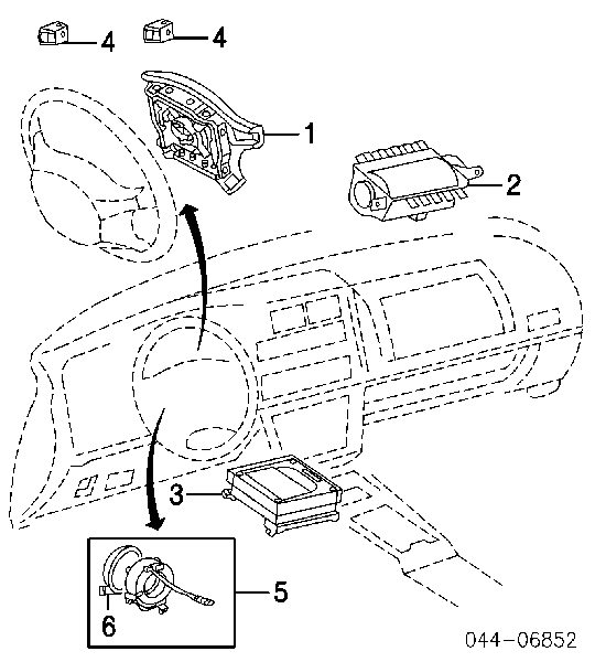 Подушка безпеки, водійська, AIRBAG Toyota Camry (V30) (Тойота Камрі)