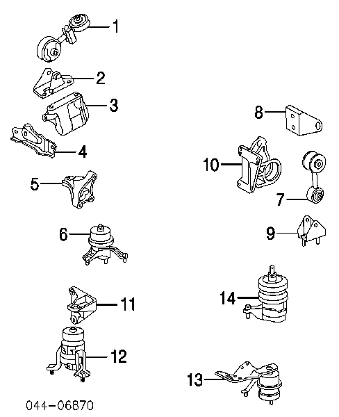 Подушка (опора) двигуна, передня 123610H030 Toyota