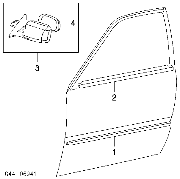 Ліве бокове дзеркало 87940AA100C0 Toyota