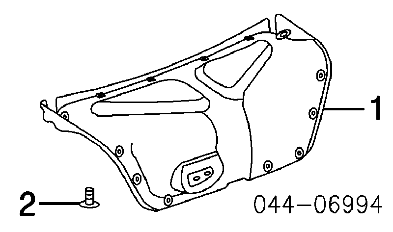Пістон (кліп) кріплення підкрилки переднього крила Toyota 90467W0007 ціна, від 0.65 USD