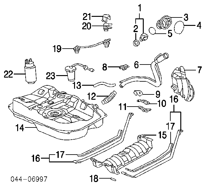Прокладка кришки (пробки) паливного бака Toyota 4Runner (GRN21, UZN21) (Тойота 4 раннер)