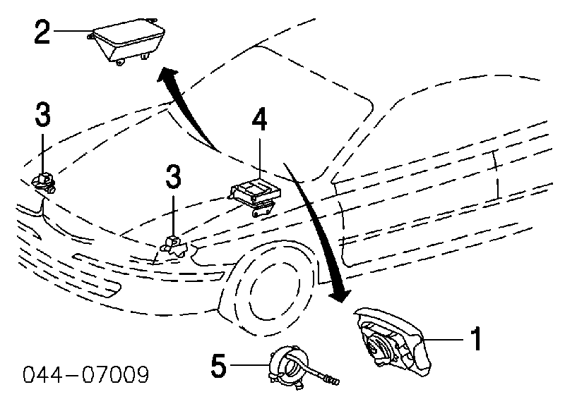 843060C010 Toyota Шлейф Airbag