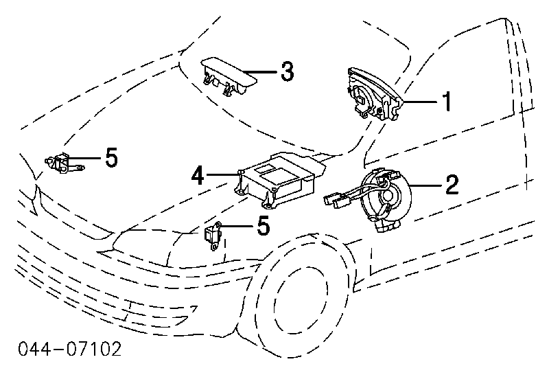 Подушка безпеки, пасажирська, AIRBAG Toyota Matrix (Тойота Матрікс)