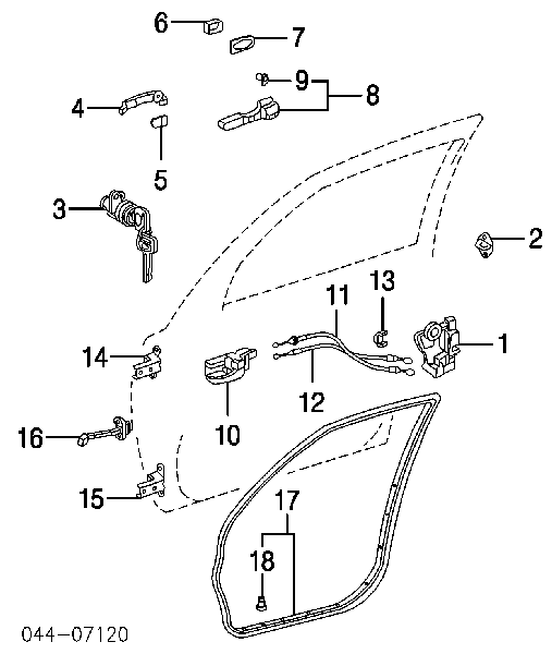 Ручка передньої двері зовнішня 69211AA020C1 Toyota