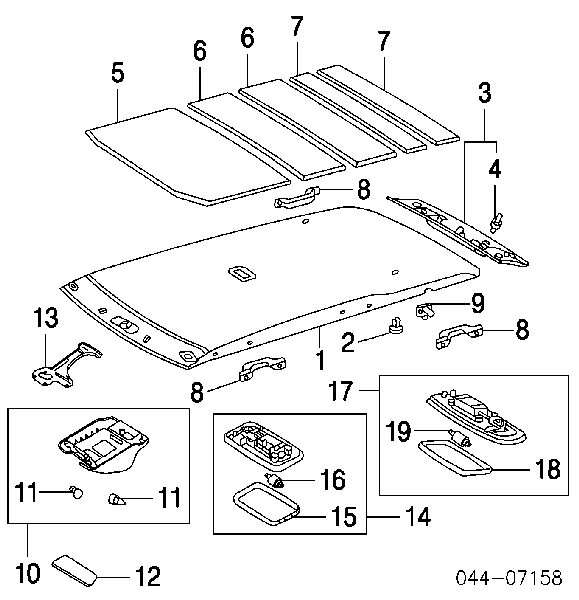 8124012060B2 Toyota Плафон освітлення салону/кабіни, задній