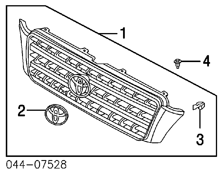Решетка радиатора на Toyota Highlander 