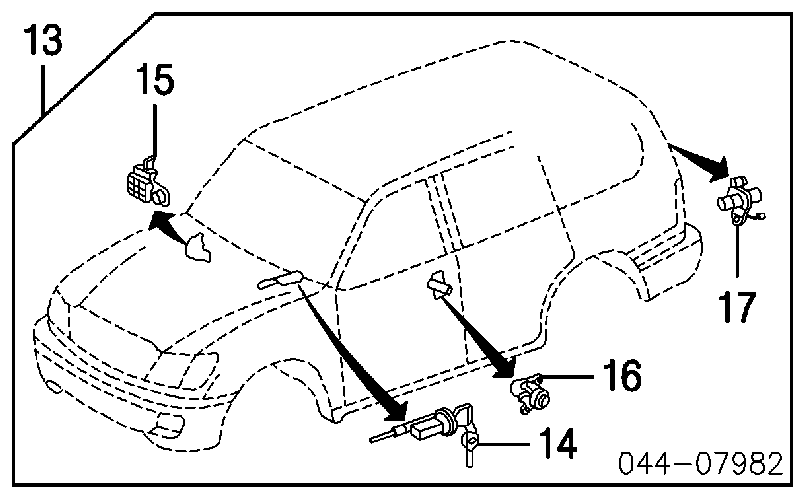 Личинка замка запалювання 6905760550 Toyota