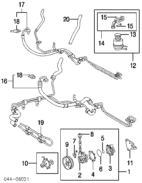 443100C030 Toyota насос гідропідсилювача керма (гпк)