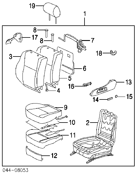 Блок кнопок механізму регулювання сидінь, лівий Toyota 4Runner (GRN21, UZN21) (Тойота 4 раннер)