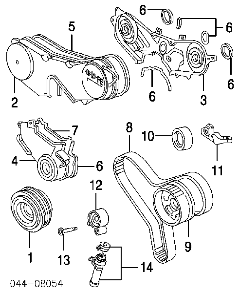 Купити 1350520040 Toyota Натяжний ролик