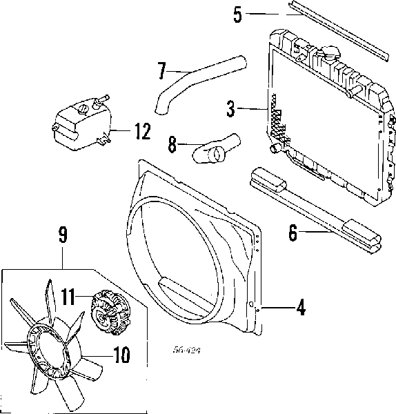 Вискомуфта, вязкостная муфта вентилятора охолодження 8941742263 Isuzu