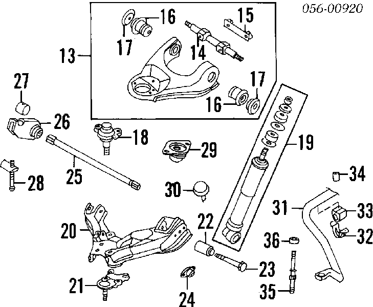 Стійка стабілізатора заднього 8944088531 Isuzu