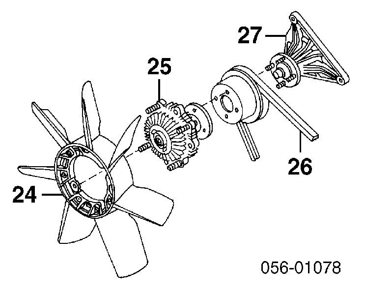 Ремінь приводний, агрегатів 94382106 Isuzu