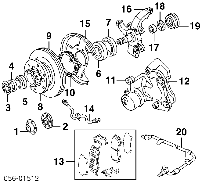 Тормозні колодки Isuzu 8970352571