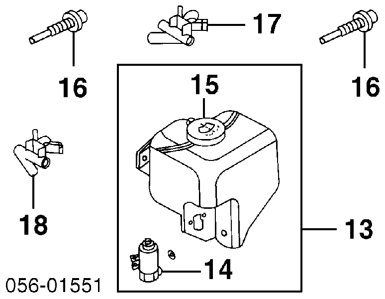Моторчик омивача переднього скла Honda 8943356251 ціна, від 15.20 USD