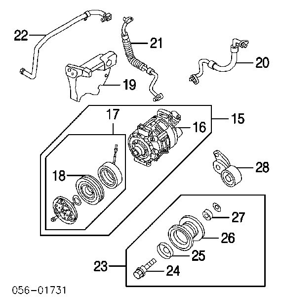 Натяжний ролик Isuzu 8971858590 ціна, від 10.64 USD