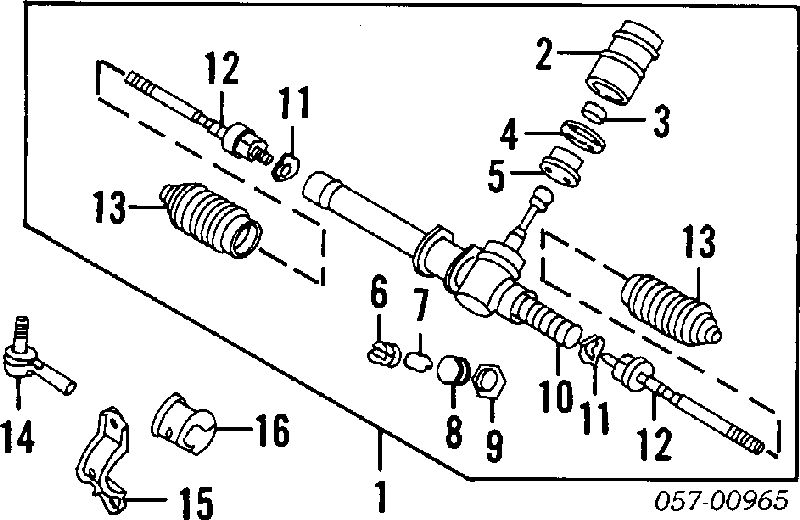 Пильник рульового механізму/рейки MMB532531 Mitsubishi