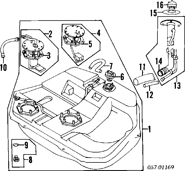 Паливний насос електричний, занурювальний MR134868 Mitsubishi