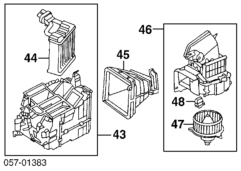 Радиатор отопителя на Mitsubishi Space Gear PA, B, DV, W