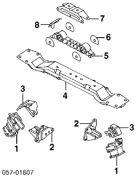 MR267868 Mitsubishi Подушка трансмісії, опора роздавальної коробки