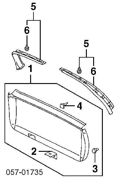 Обшивка-облицювання кришки багажника Mitsubishi Pajero SPORT (K90) (Міцубісі Паджеро)